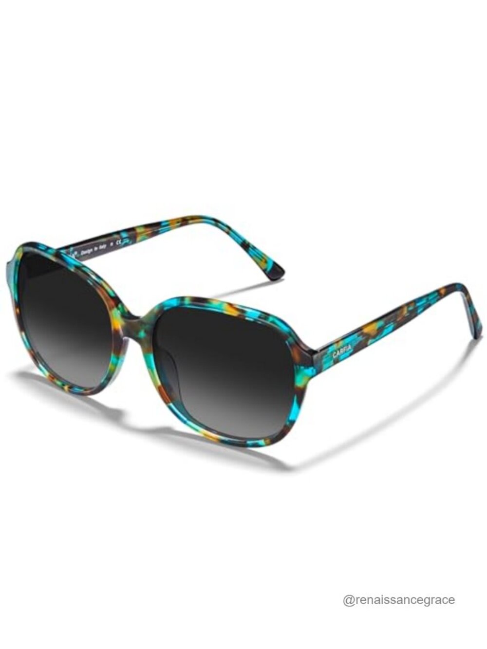 Retro Polarized Sunglasses for Women Acetate Frame UV Protection